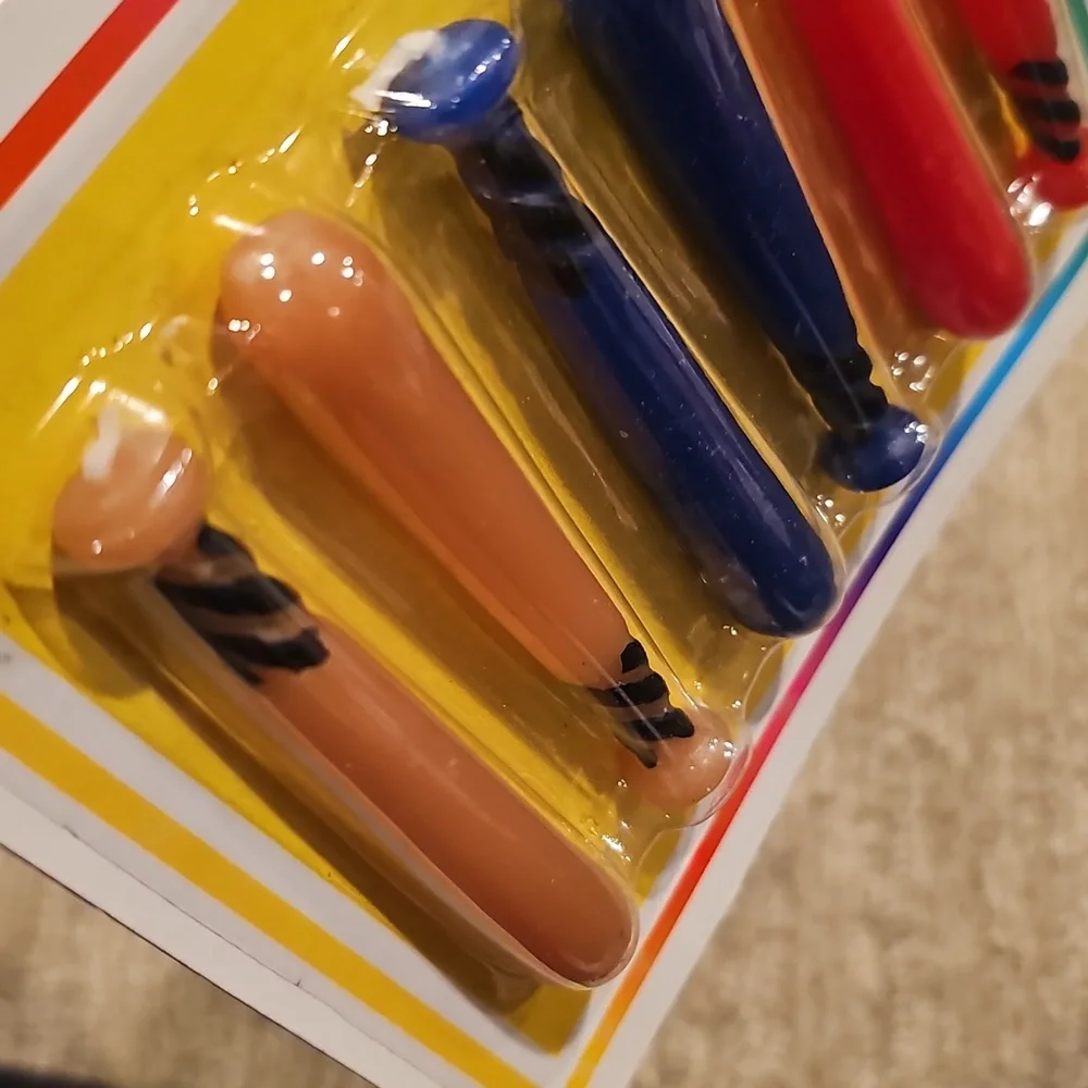Mini Molded Baseball and Bat Candles
